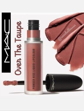 Over The Taupe | Powder Kiss Liquid Lipstick | Mac Cosmetics | Brand New